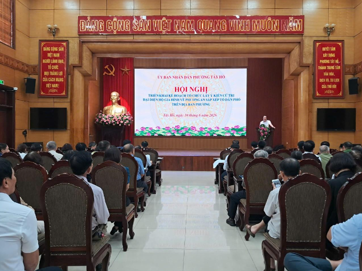 Phường Tây Hồ tổ chức Hội nghị triển khai Kế hoạch lấy ý kiến nhân dân về phương án sắp xếp tổ dân phố- Ảnh 1.
