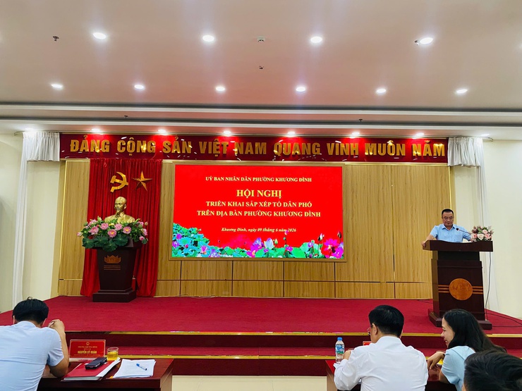 Phường Khương Đình tổ chức Hội nghị triển khai sắp xếp tổ dân phố trên địa bàn phường- Ảnh 4.