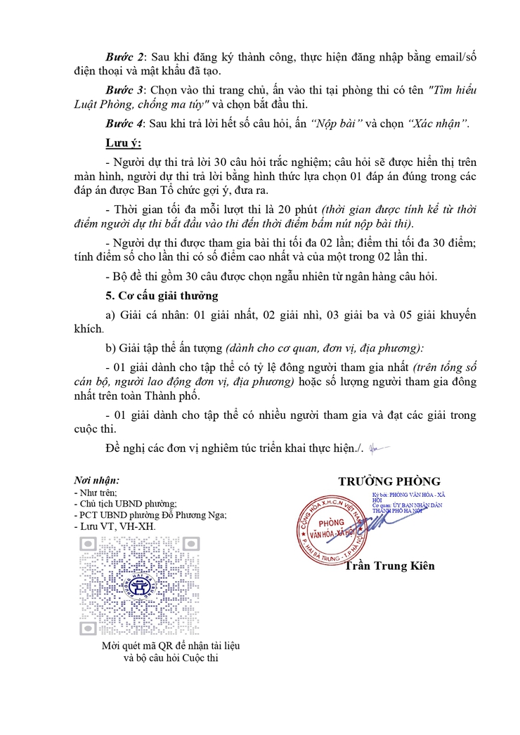Hưởng ứng cuộc thi trực tuyến “Tìm hiểu Luật phòng, chống ma túy và các văn bản hướng dẫn thi hành” hưởng ứng Tháng hành động phòng, chống ma túy năm 2026 trên địa bàn phường Hai Bà Trưng.- Ảnh 2.