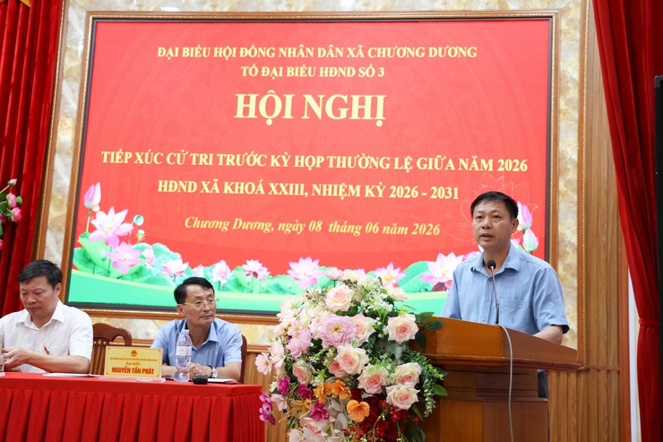 Tổ đại biểu số 2, 3 và 4 HĐND xã Chương Dương tiếp xúc cử tri trước kỳ họp thứ 2, HĐND xã khóa XXIII, nhiệm kỳ 2026-2031- Ảnh 2.