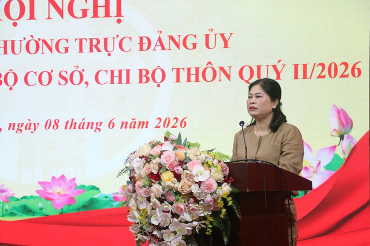 Hội nghị Thường trực Đảng ủy giao ban Bí thư chi bộ, đảng bộ cơ sở và chi bộ thôn 6 tháng đầu năm 2026.- Ảnh 6.