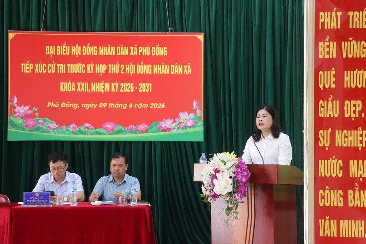 HĐND xã Phù Đổng tổ chức Hội nghị tiếp xúc cư tri trước kỳ họp thứ II HĐND xã Phù Đổng khóa XXII nhiệm kỳ 2026-2031.- Ảnh 8.