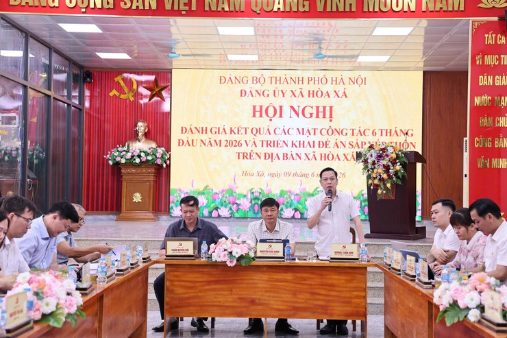 Đảng ủy Hòa Xá đánh giá kết quả các mặt công tác 6 tháng và triển khai Đề án sáp nhập thôn trên địa bàn - Ảnh 2.