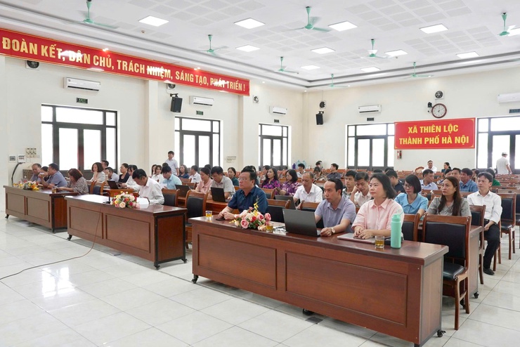 Xã Thiên Lộc tham dự Hội nghị sơ kết một năm vận hành bộ máy của hệ thống chính trị và chính quyền địa phương hai cấp thành phố Hà Nội- Ảnh 10.