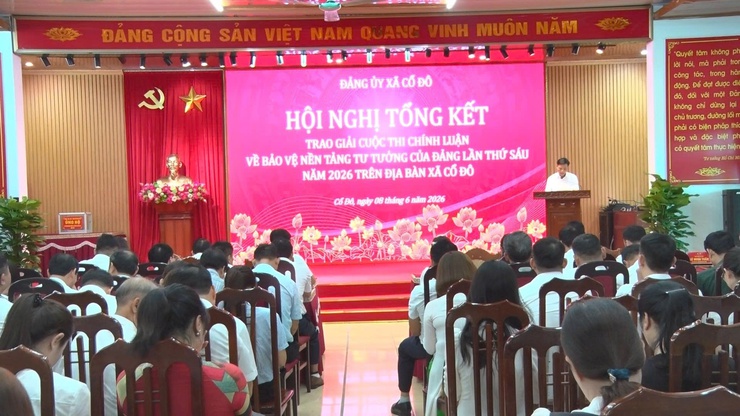 ĐẢNG ỦY XÃ CỔ ĐÔ TỔ CHỨC TỔNG KẾT VÀ TRAO GIẢI CUỘC THI CHÍNH LUẬN VỀ BẢO VỆ NỀN TẢNG TƯ TƯỞNG CỦA ĐẢNG LẦN THỨ SÁU NĂM 2026- Ảnh 1.