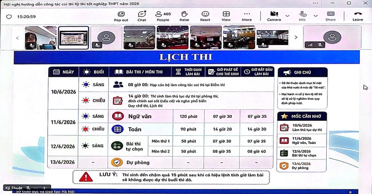 THÔNG TIN LỊCH THI CẦN BIẾT VỀ KỲ THI TỐT NGHIỆP THPT NĂM 2026- Ảnh 1.