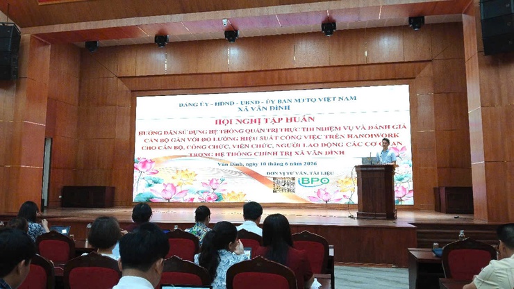 XÃ VÂN ĐÌNH TỔ CHỨC TẬP HUẤN TRIỂN KHAI HỆ THỐNG QUẢN TRỊ THỰC THI NHIỆM VỤ VÀ ĐÁNH GIÁ HIỆU SUẤT CÔNG VIỆC TRÊN NỀN TẢNG HANOIWORK- Ảnh 3.