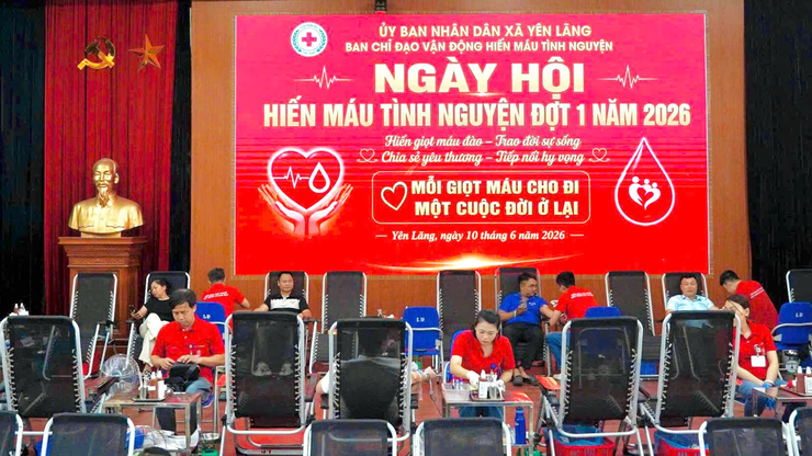 XÃ YÊN LÃNG TỔ CHỨC NGÀY HỘI HIẾN MÁU TÌNH NGUYỆN NĂM 2026- Ảnh 1.