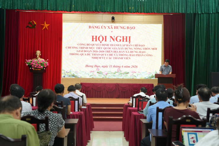 XÃ HƯNG ĐẠO TỔ CHỨC HỘI NGHỊ CÔNG BỐ QUYẾT ĐỊNH THÀNH LẬP BAN CHỈ ĐẠO GIAI ĐOẠN 2026 - 2030- Ảnh 2.