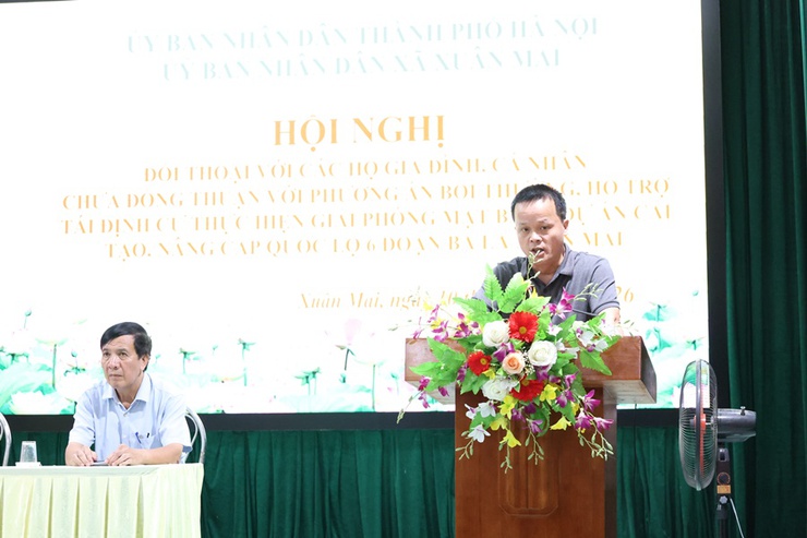 Xuân Mai đối thoại với các hộ dân chưa đồng thuận phương án bồi thường, hỗ trợ tái định cư Dự án cải tạo, nâng cấp Quốc lộ 6- Ảnh 3.