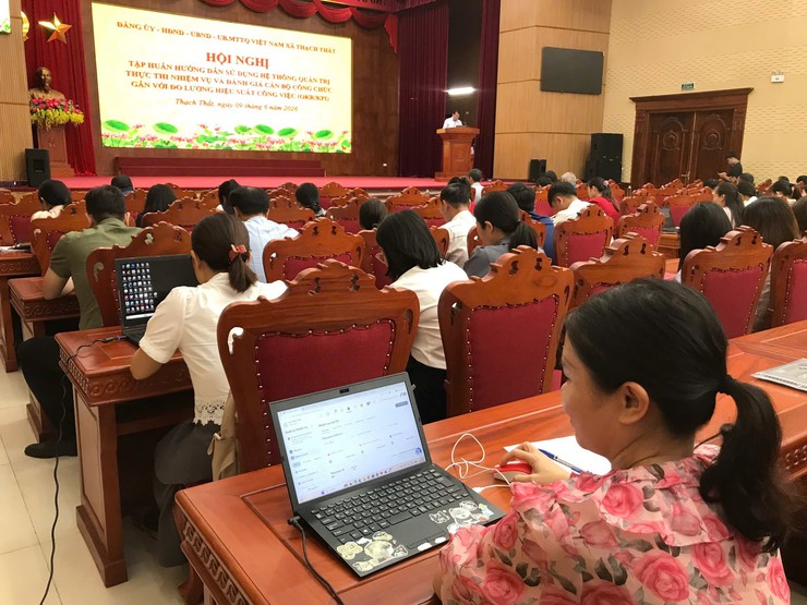 NÂNG CAO HIỆU QUẢ QUẢN TRỊ, ĐIỀU HÀNH: XÃ THẠCH THẤT TRIỂN KHAI TẬP HUẤN HANOIWORK VÀ OKR/KPI- Ảnh 3.