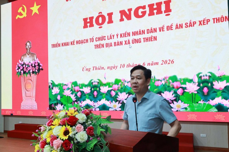 XÃ ỨNG THIÊN TRIỂN KHAI LẤY Ý KIẾN NHÂN DÂN VỀ ĐỀ ÁN SẮP XẾP THÔN- Ảnh 4.