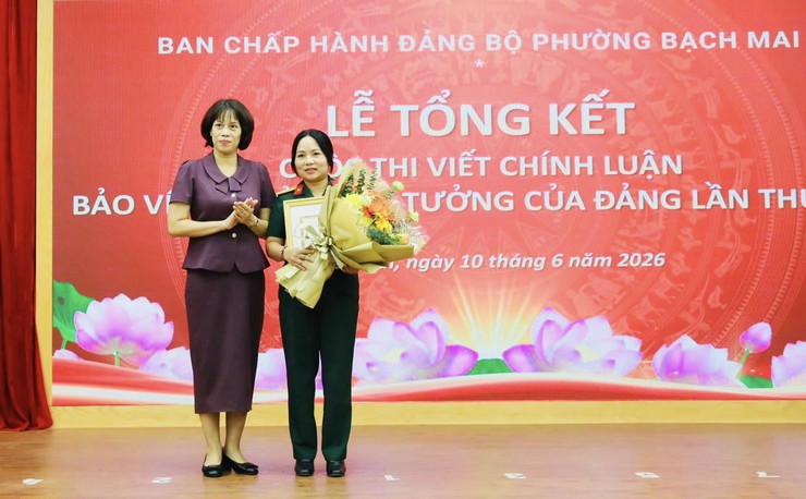 PHƯỜNG BẠCH MAI TỔNG KẾT CUỘC THI CHÍNH LUẬN BẢO VỆ NỀN TẢNG TƯ TƯỞNG CỦA ĐẢNG LẦN THỨ SÁU, NĂM 2026- Ảnh 5.