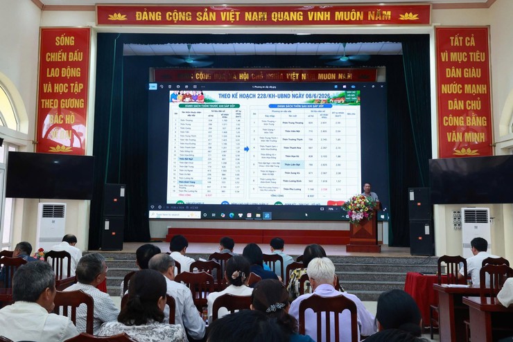 XÃ ỨNG THIÊN TRIỂN KHAI LẤY Ý KIẾN NHÂN DÂN VỀ ĐỀ ÁN SẮP XẾP THÔN- Ảnh 3.