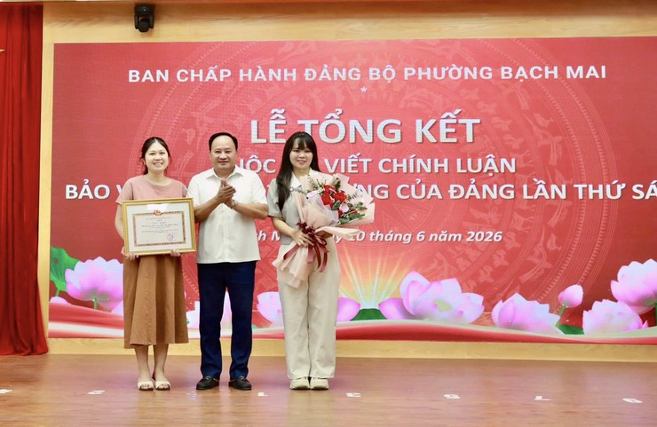 PHƯỜNG BẠCH MAI TỔNG KẾT CUỘC THI CHÍNH LUẬN BẢO VỆ NỀN TẢNG TƯ TƯỞNG CỦA ĐẢNG LẦN THỨ SÁU, NĂM 2026- Ảnh 6.