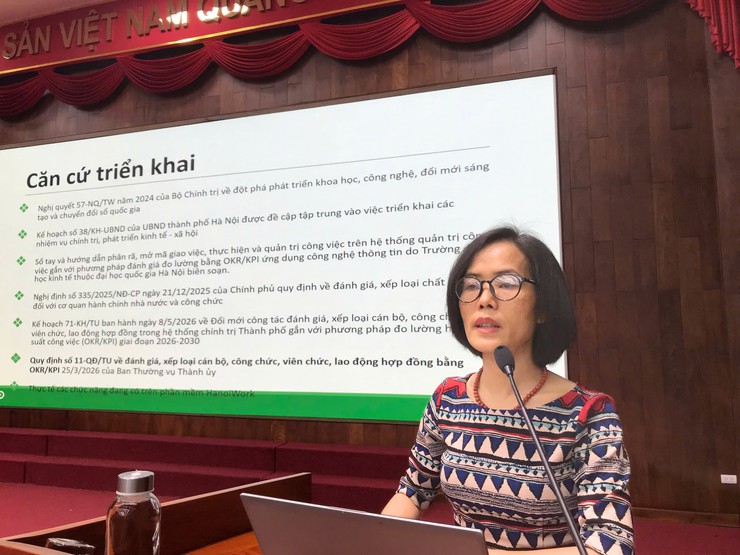 NÂNG CAO HIỆU QUẢ QUẢN TRỊ, ĐIỀU HÀNH: XÃ THẠCH THẤT TRIỂN KHAI TẬP HUẤN HANOIWORK VÀ OKR/KPI- Ảnh 2.