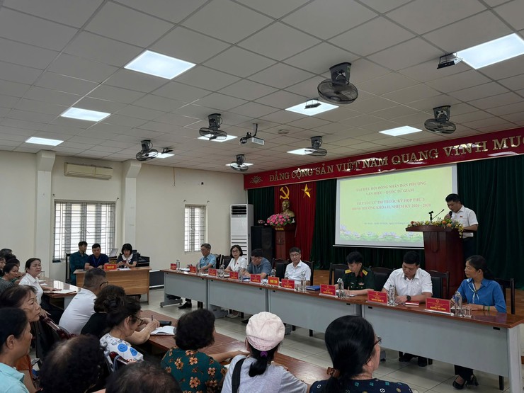 ĐƠN VỊ BẦU CỬ SỐ 3, 4 PHƯỜNG VĂN MIẾU - QUỐC TỬ GIÁM TỔ CHỨC HỘI NGHỊ TIẾP XÚC CỬ TRI TRƯỚC KỲ HỌP THỨ 3 HĐND PHƯỜNG KHÓA II, NHIỆM KỲ 2026 - 2031- Ảnh 1.