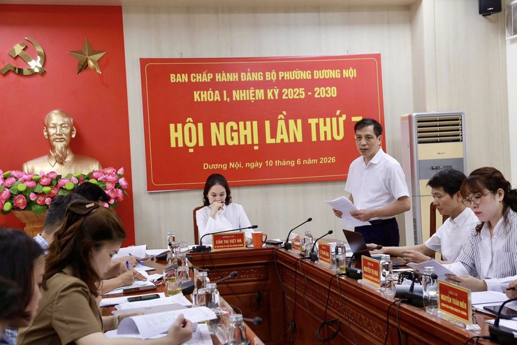 Ban Chấp hành Đảng bộ phường Dương Nội tổ chức thành công Hội nghị lần thứ 7- Ảnh 2.