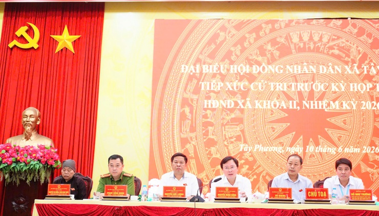 HĐND XÃ TÂY PHƯƠNG TỔ CHỨC TIẾP XÚC CỬ TRI ĐỒNG LOẠT TẠI 06 ĐƠN VỊ BẦU CỬ- Ảnh 1.