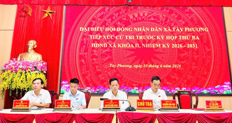 HĐND XÃ TÂY PHƯƠNG TỔ CHỨC TIẾP XÚC CỬ TRI ĐỒNG LOẠT TẠI 06 ĐƠN VỊ BẦU CỬ- Ảnh 4.