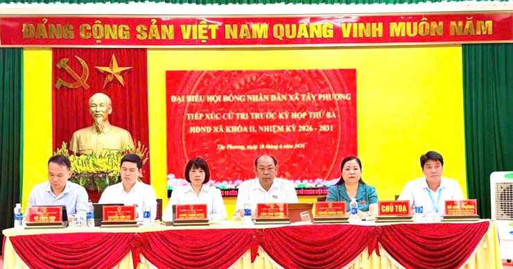 HĐND XÃ TÂY PHƯƠNG TỔ CHỨC TIẾP XÚC CỬ TRI ĐỒNG LOẠT TẠI 06 ĐƠN VỊ BẦU CỬ- Ảnh 3.
