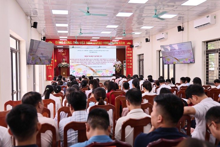 NÂNG CAO HIỆU QUẢ QUẢN TRỊ, ĐIỀU HÀNH: XÃ HOÀ XÁ TRIỂN KHAI TẬP HUẤN HANOIWORK VÀ OKR/KPI- Ảnh 9.