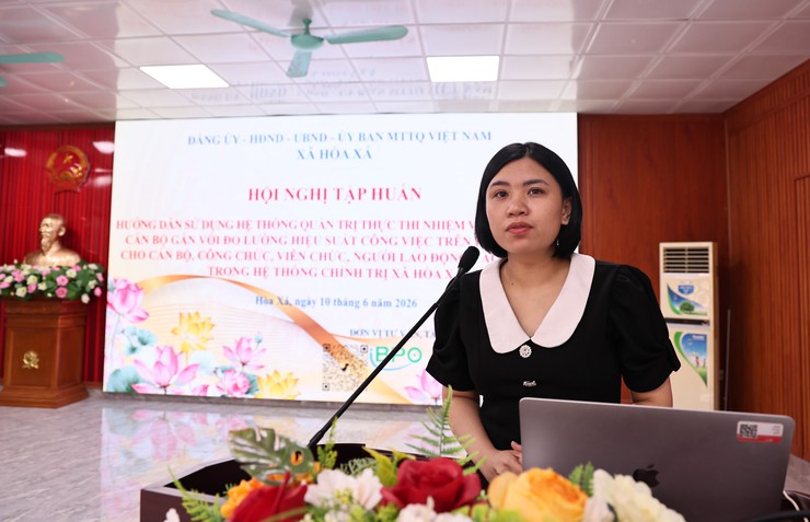 NÂNG CAO HIỆU QUẢ QUẢN TRỊ, ĐIỀU HÀNH: XÃ HOÀ XÁ TRIỂN KHAI TẬP HUẤN HANOIWORK VÀ OKR/KPI- Ảnh 4.