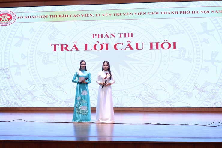 Sôi nổi Hội thi Báo cáo viên, Tuyên truyền viên giỏi tại Vân Đình- Ảnh 12.