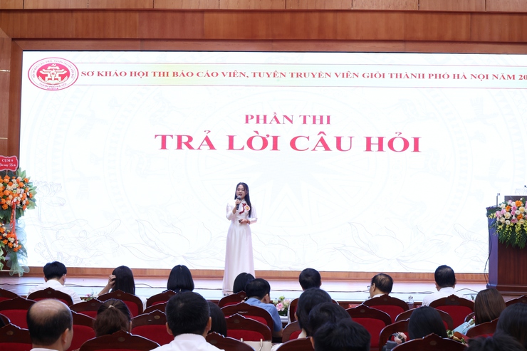 Sôi nổi Hội thi Báo cáo viên, Tuyên truyền viên giỏi tại Vân Đình- Ảnh 13.