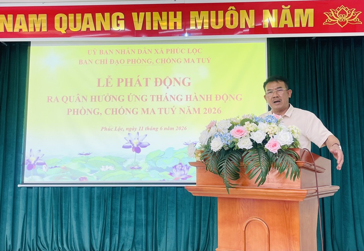 Ban Chỉ đạo phòng, chống ma túy xã Phúc Lộc tổ chức Lễ phát động ra quân hưởng ứng Tháng hành động phòng, chống ma túy năm 2026- Ảnh 4.