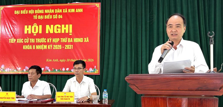 5 TỔ ĐẠI BIỂU HĐND XÃ KIM ANH TIẾP XÚC CỬ TRI TRƯỚC KỲ HỌP THỨ 3 HĐND XÃ KHÓA II, NHIỆM KỲ 2026 – 2031- Ảnh 2.