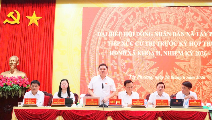HĐND XÃ TÂY PHƯƠNG TỔ CHỨC TIẾP XÚC CỬ TRI ĐỒNG LOẠT TẠI 06 ĐƠN VỊ BẦU CỬ- Ảnh 2.
