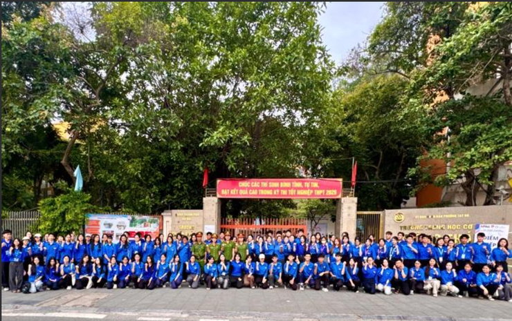 Công an các xã, phường bảo đảm an ninh, trật tự phục vụ Kỳ thi tốt nghiệp THPT năm 2026- Ảnh 1.
