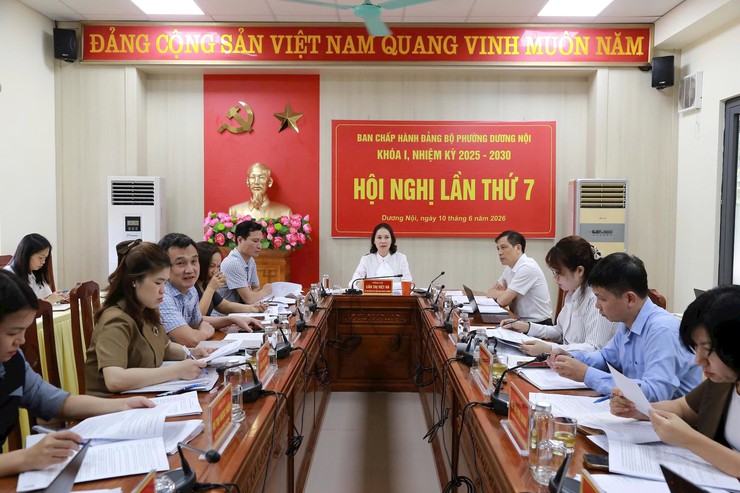 Ban Chấp hành Đảng bộ phường Dương Nội tổ chức thành công Hội nghị lần thứ 7- Ảnh 1.
