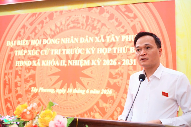 HĐND XÃ TÂY PHƯƠNG TỔ CHỨC TIẾP XÚC CỬ TRI ĐỒNG LOẠT TẠI 06 ĐƠN VỊ BẦU CỬ- Ảnh 8.
