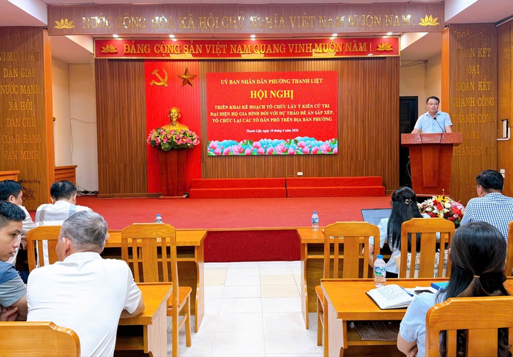 Phường Thanh Liệt triển khai lấy ý kiến cử tri về sắp xếp, tổ chức lại các tổ dân phố- Ảnh 8.