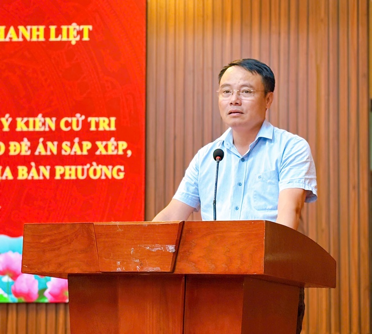 Phường Thanh Liệt triển khai lấy ý kiến cử tri về sắp xếp, tổ chức lại các tổ dân phố- Ảnh 7.