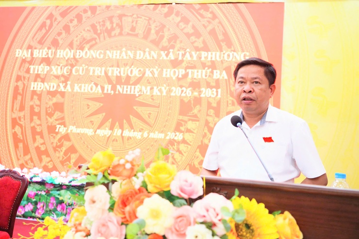 HĐND XÃ TÂY PHƯƠNG TỔ CHỨC TIẾP XÚC CỬ TRI ĐỒNG LOẠT TẠI 06 ĐƠN VỊ BẦU CỬ- Ảnh 9.
