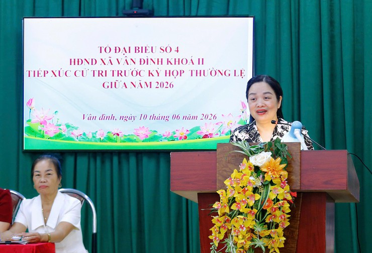 TỔ ĐẠI BIỂU SỐ 6 HĐND XÃ VÂN ĐÌNH TỔ CHỨC HỘI NGHỊ TIẾP XÚC CỬ TRI TRƯỚC KỲ HỌP THƯỜNG LỆ GIỮA NĂM 2026- Ảnh 1.