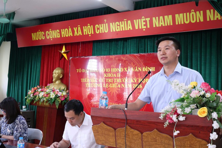 TỔ ĐẠI BIỂU SỐ 6 HĐND XÃ VÂN ĐÌNH TỔ CHỨC HỘI NGHỊ TIẾP XÚC CỬ TRI TRƯỚC KỲ HỌP THƯỜNG LỆ GIỮA NĂM 2026- Ảnh 4.