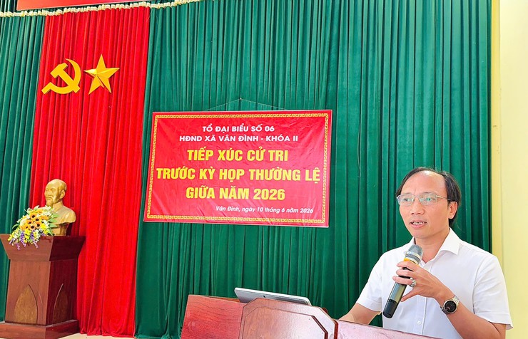 TỔ ĐẠI BIỂU SỐ 6 HĐND XÃ VÂN ĐÌNH TỔ CHỨC HỘI NGHỊ TIẾP XÚC CỬ TRI TRƯỚC KỲ HỌP THƯỜNG LỆ GIỮA NĂM 2026- Ảnh 3.