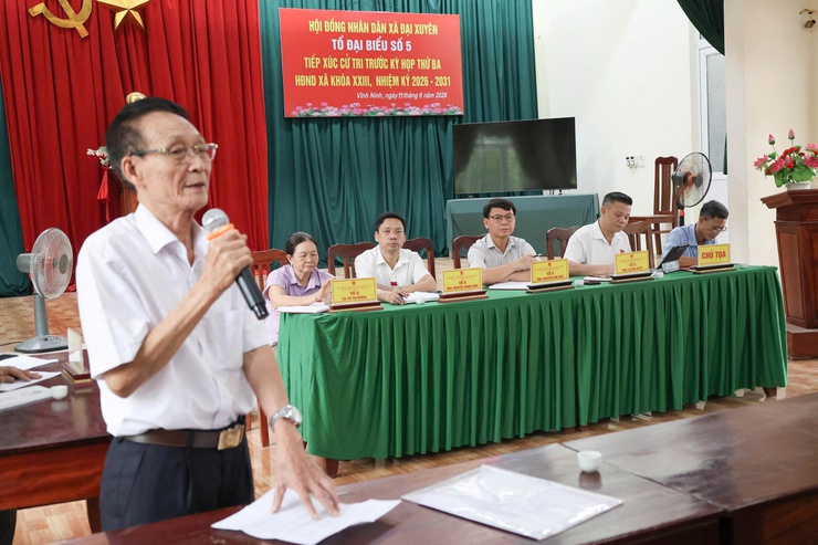 Tổ đại biểu số 5 HĐND xã Đại Xuyên tiếp xúc cử tri tại thôn Vĩnh Ninh - Ảnh 2.