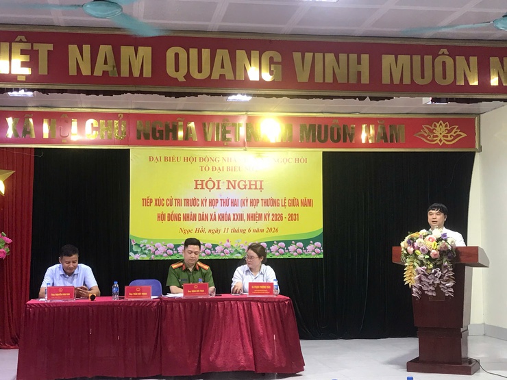 Hội nghị tiếp xúc cử tri trước Kỳ họp thứ hai HĐND xã Ngọc Hồi khóa XXIII, nhiệm kỳ 2026-2031- Ảnh 3.