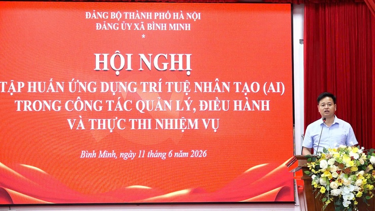 Xã Bình Minh đẩy mạnh ứng dụng trí tuệ nhân tạo, nâng cao năng lực số cho đội ngũ cán bộ cơ sở - Ảnh 2.