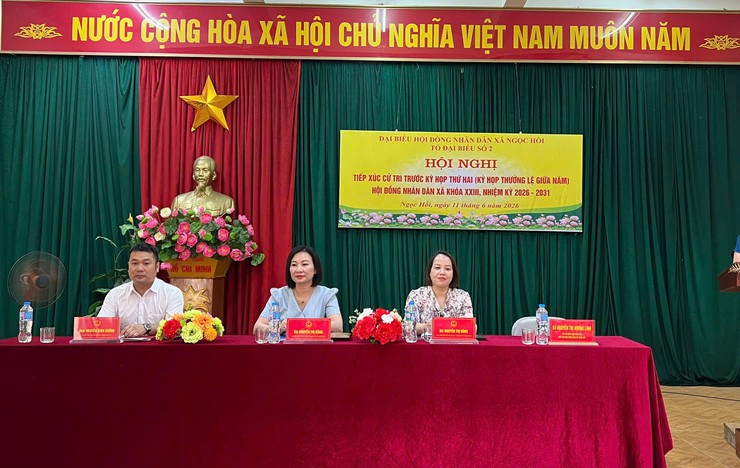 Hội nghị tiếp xúc cử tri trước Kỳ họp thứ hai HĐND xã Ngọc Hồi khóa XXIII, nhiệm kỳ 2026-2031- Ảnh 2.