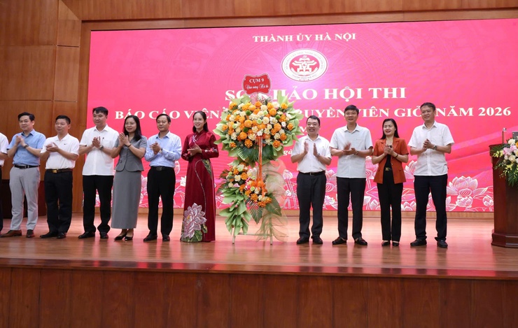 Sôi nổi Hội thi Báo cáo viên, Tuyên truyền viên giỏi tại Vân Đình- Ảnh 1.