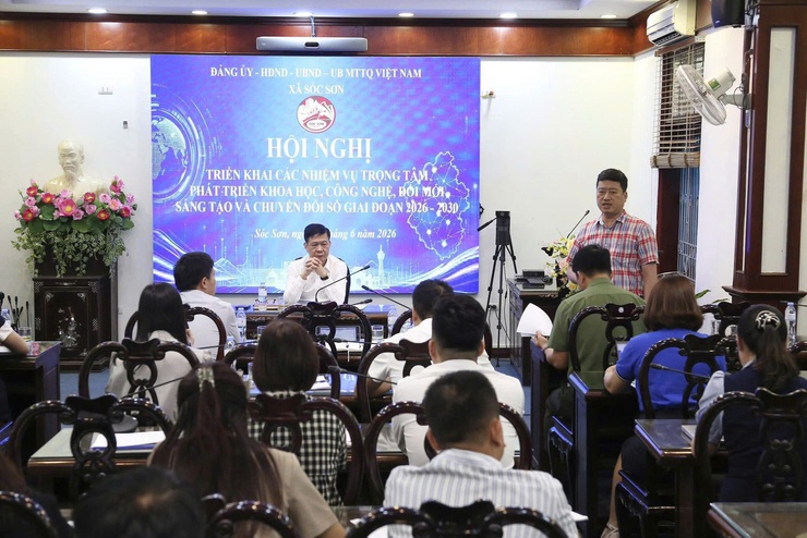 SÓC SƠN TRIỂN KHAI NHIỆM VỤ TRỌNG TÂM PHÁT TRIỂN KHOA HỌC CÔNG NGHỆ, ĐỔI MỚI, SÁNG TẠO VÀ CHUYỂN ĐỔI SỐ GIAI ĐOẠN 2026-2030- Ảnh 4.