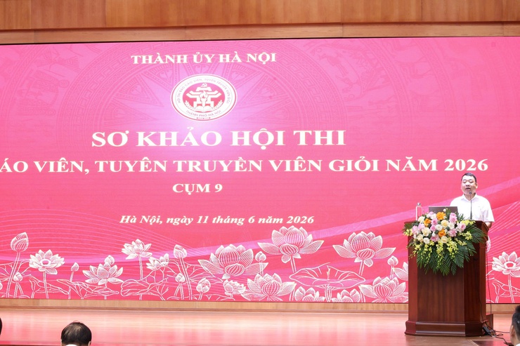 Sôi nổi Hội thi Báo cáo viên, Tuyên truyền viên giỏi tại Vân Đình- Ảnh 2.