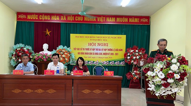 Hội nghị tiếp xúc cử tri trước Kỳ họp thứ hai HĐND xã Ngọc Hồi khóa XXIII, nhiệm kỳ 2026-2031- Ảnh 6.