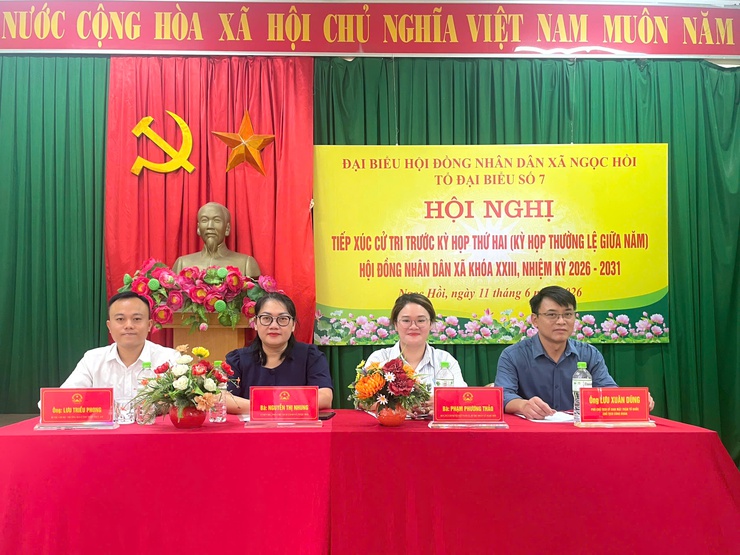 Hội nghị tiếp xúc cử tri trước Kỳ họp thứ hai HĐND xã Ngọc Hồi khóa XXIII, nhiệm kỳ 2026-2031- Ảnh 7.